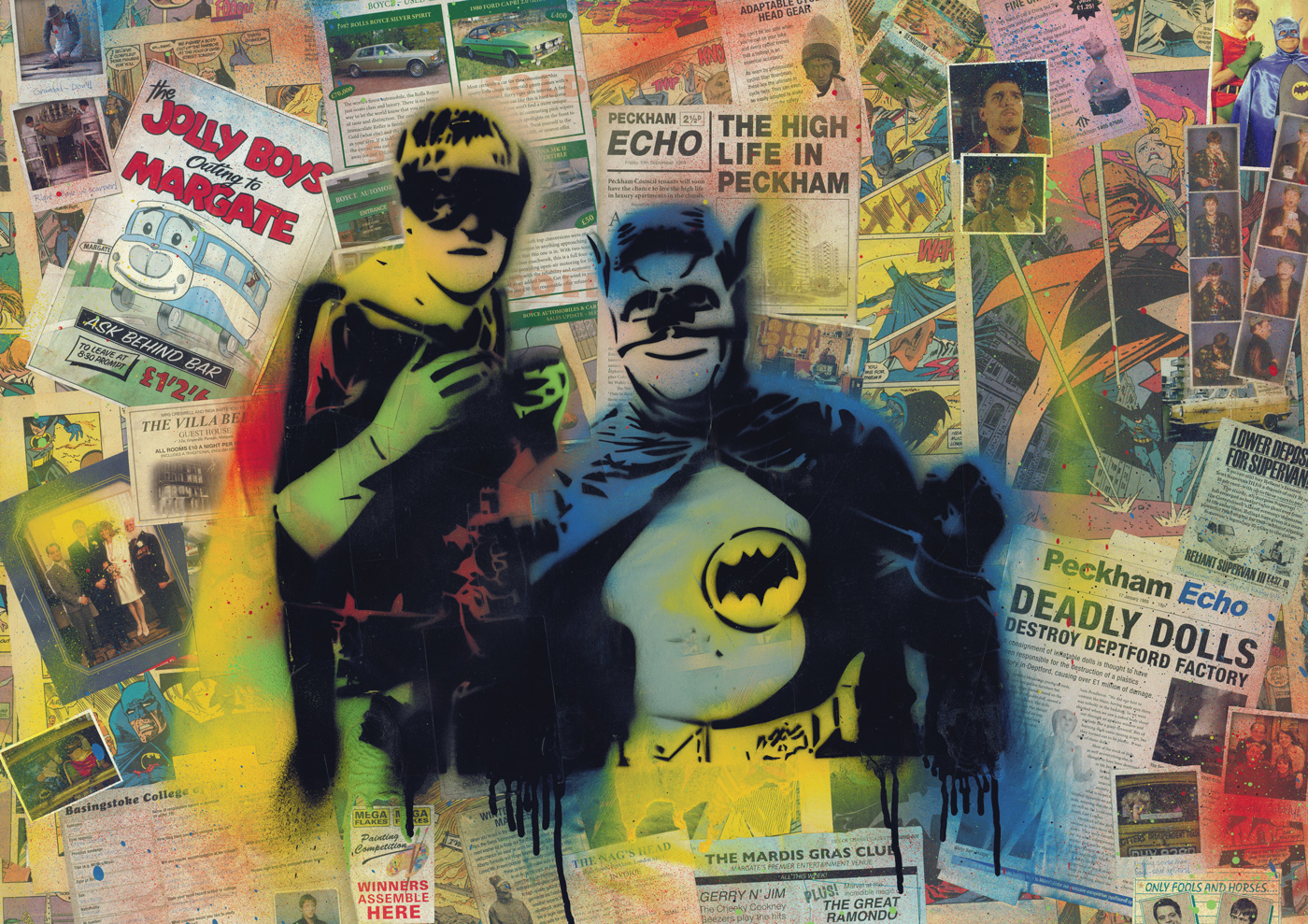 Only Fools and Horses Batman and Robin - Ekim Street Artist