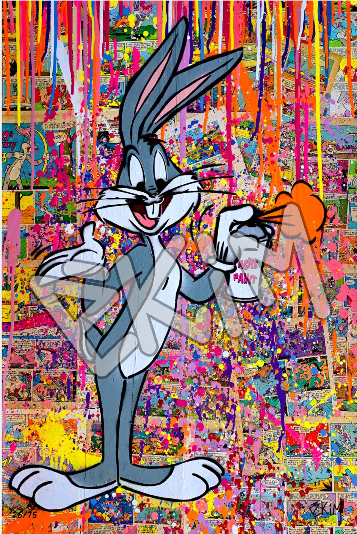 Bugs Bunny Streetart Graffiti ComicsLimited Edition - Ekim Street Artist